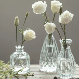 Wholesale handmade brilliant glass vase crystal table decoration creative wedding party flower vase for best online selling