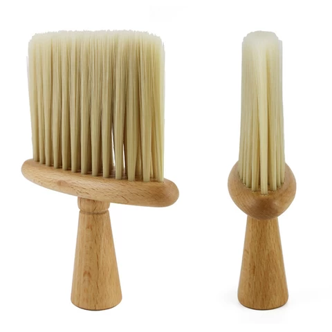 Wholesale hot fiber hair beech cleaning hair brush shaving head cleaning brush custom wooden hair brush