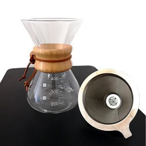Wholesale Hot Selling Glass Espresso Coffee Maker Iced Coffee Makers 3-6 Cups For Coffee Filters and Percolators