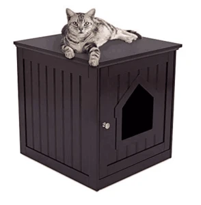 Wholesale Indoor Crate-Litter Box Enclosure-Side Table-Best Decorative Cats Carriers Cages Wooden Pet House