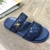 Wholesale Ladies Slippers Slides Womens Sandals PU Plaid leather Outdoor Slippers For Women