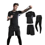 Wholesale mens running clothing gym sports quick dry wear fitness clothing sportswear track suit