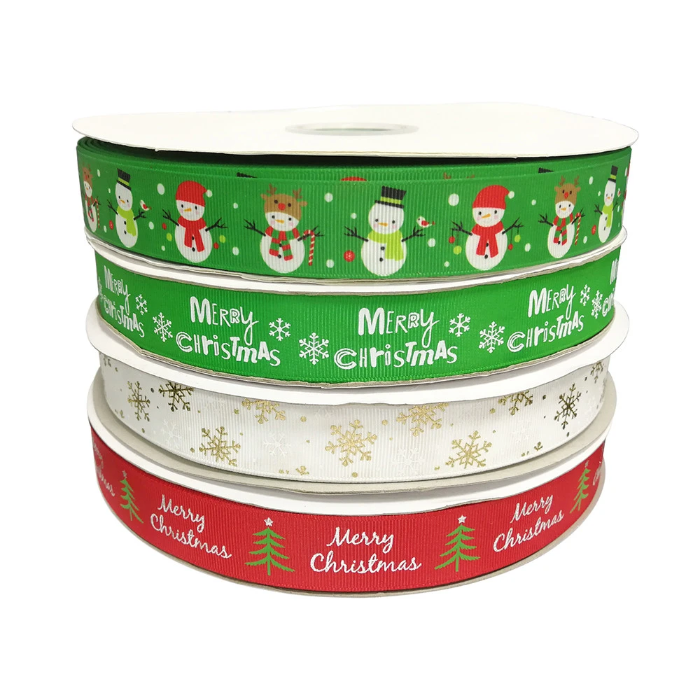Wholesale Merry Christmas Ribbon With Logo Groigrain Ribbon For Christmas