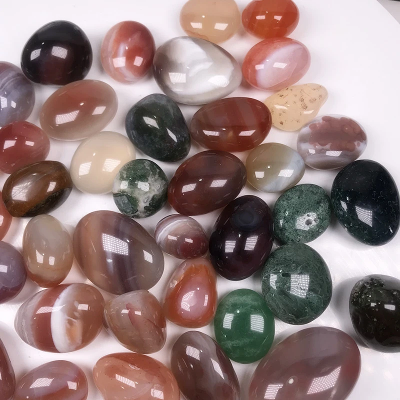 wholesale natural crystal healing rock quartz agate tumbled stone
