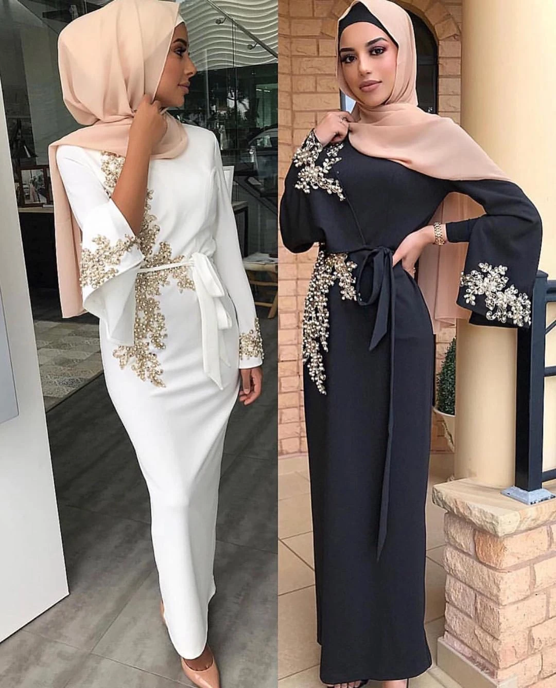 wholesale new emirati muslim woman dubai islamic clothing Slim embroidery long dress abaya
