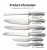 Import Wholesale professional stainless steel 6pcs kitchen knife set with 2 accessories from China