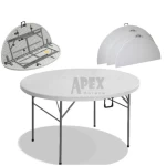 Wholesale Square Light weight Long White Portable Outdoor Theme Party HDPE Plastic Folding Table