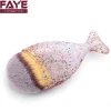 wholesale Transparent fish tail shaped synthetic hair foundation brush single mermaid makeup brushes tool