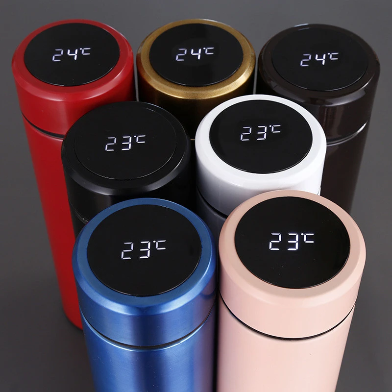 Wholesale Waterproof LED Double Wall Insulated Stainless Steel Smart Vacuum Flask Temperature Display