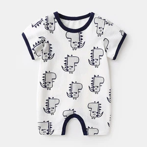 wholesaler custom printed cute designer brand baby rompers