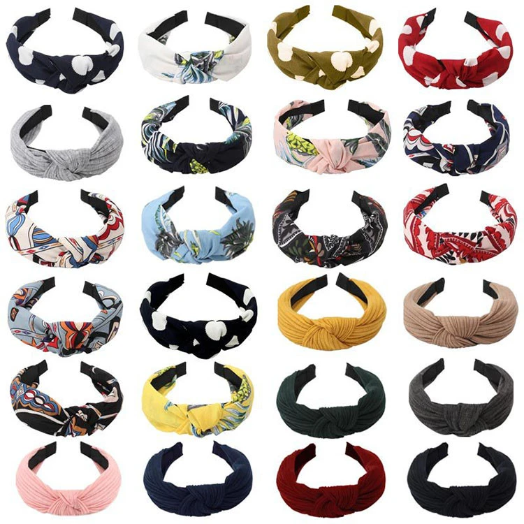 Wide Headbands Knot Turban Headband Hair Band Elastic Hair Accessories for Women and Girls