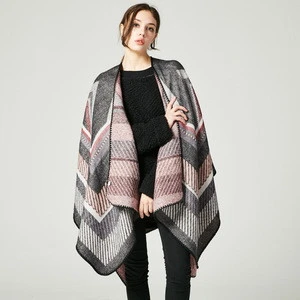 Women Cashmere Scarf Poncho Duplex knitted cashmere pashmina winter warm shawls