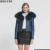 Import Women Genuine Leather Jackets With Real Raccoon Fur Collar Winter Warm Coat Fur Lined Jackets from China