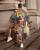 Import Womens spring new digital printing long shirt shorts two piece pants set street hipster suit from China
