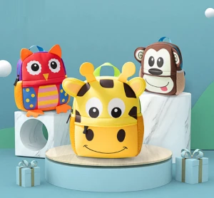 Wonderful cartoon school bag with animals
