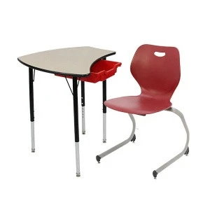 Wood and Steel Material Primary School Joint Sets Classroom Desk and Chair School Furniture