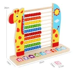 Wooden Colorful Animal Arithmetic Beads Mathematical Educational Math Toys