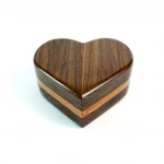 Wooden Pet Urn With Brass Inlay High Quality Pet Cremation Urn For Funeral Purpose