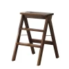 Wooden Step Stool Folding Stool Foldable  library ladder chair