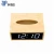 Import Wooden table tissue box with alarm clock and mirror digital display from China