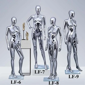 wholesale chromed face mannequins fiberglass mannequins