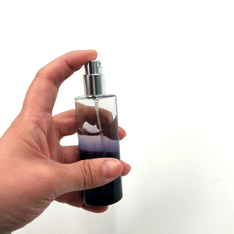 xuzhou das packing 30ml round glass perfume bottle with silver screw spray