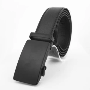 YD74 Wholesale Custom New Adjustable Casual Automatic Buckle Belt Lxurury Waistband Business Men Black PU Leather Belts