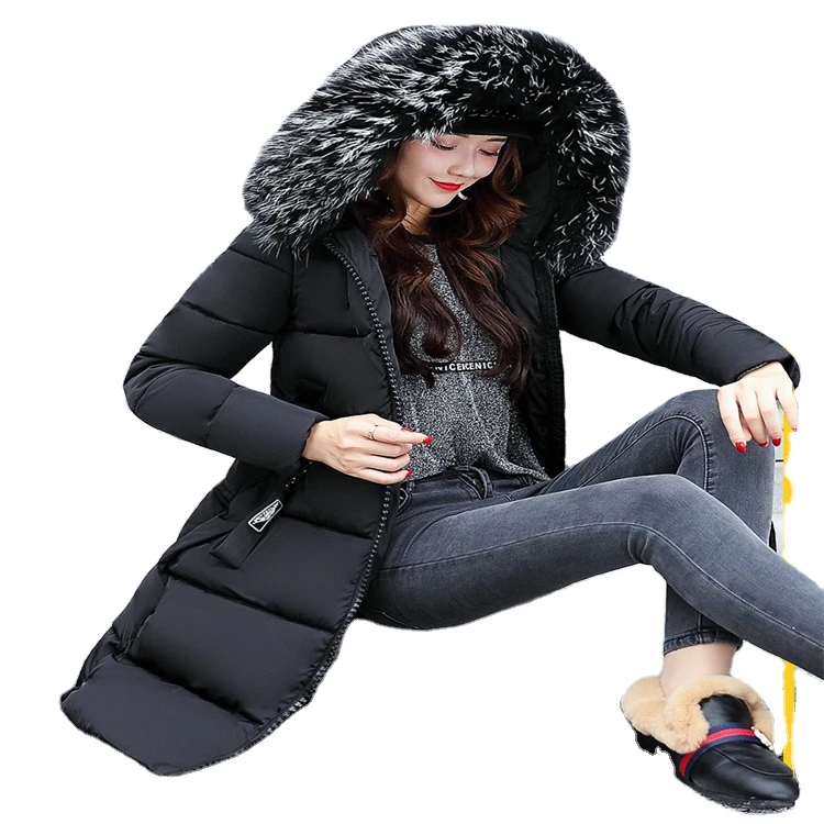 zan455-2020 Fashion Women Winter Coat Long Slim Thicken Warm Jacket Down Cotton Padded Jacket Outwear Parkas