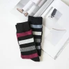 ZQW-23 fashion mens leisure colourful striped mens hosiery, 100% cotton Socks, and the reinforced male socks