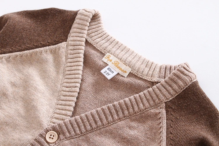 ZZ0001 Spring and Autumn Boys New Sweaters Kids Color and Match Cotton Jackets Children&#x27;s Sweater Cardigans