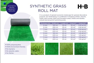 Synthetic Grass Roll Mat