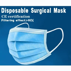 Disposable 3-Ply Surgical Face Mask with CE certification