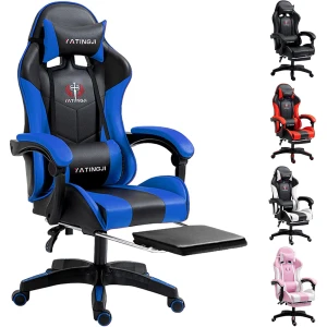 Height Adjustable Racing Blue Silla Gamer Gaming Experience Ergonomic Executive Office Gaming Chair