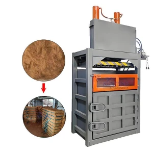 Palm Fiber Baler Machine Automatic Hydraulic Coconut Shell Fiber Briquette Press Recycling Equipment