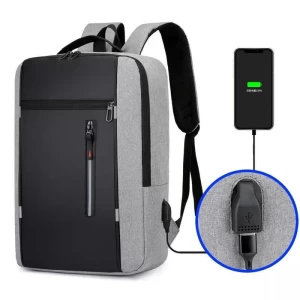 Fashion computer men anti theft water resistant travel business usb polyester bagpack laptop backpack