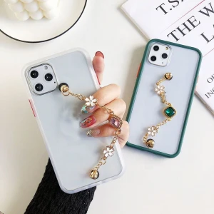 Luxury transparent chain bracelet mobile phone case for iphone back cover