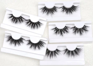 High-quality mink false eyelashes for dramatic volume