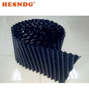 Black Round Cooling Tower Fill Roll Type PVC Infill