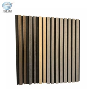 Restaurant Decorative Soundproofing Materials Akupanel 2400*600mm Wood Salt Wall Panels Acoustic