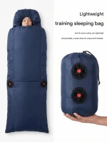 Cooling Sleeping Bag with Cool Mat, Portable Air Condition Sleep Bag Anti Mosquito for Hammock Camping Summer