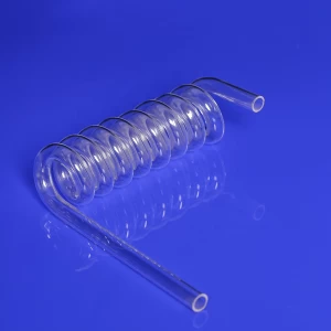 Clear Spiral Quartz Glass Tube Heaters Fused Glass Coil Tube for Chemical Industry