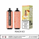 Best Wholesale Price AIVONO AIM FATMAX 50K Peach Ice 50000 Puffs 2%5% Nic Salt Dual Mesh Smart Screen