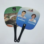 custom promotion use printed pp plastic hand held fan