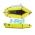 Import EverEarth orange inflatable single person kayak with functional inflatable seat from China