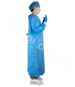 Steriled Velcros Collar Disposable SMS Surgical Gown