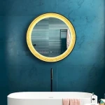 LAM035 Black Frame Backlit Bathroom Mirror