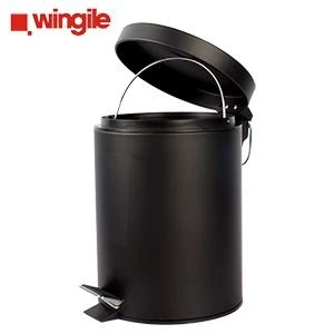 Hot Sale 5L Foot Operated Step Stainless Steel Black pedal Bin