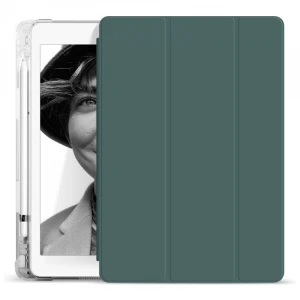 Soft Transparent TPU Case For iPad 7th/8th 10.2 inch Air Cushion Shockproof Pencil Holder Cover