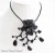 Import Onyx Black Gemstone Flower Necklace Set with Earrings Hand Made  PN6 BK from Thailand