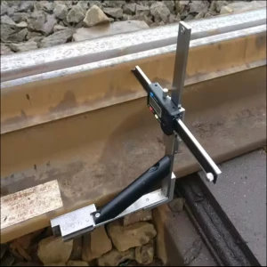 Digital switch rail wear gauge measuring